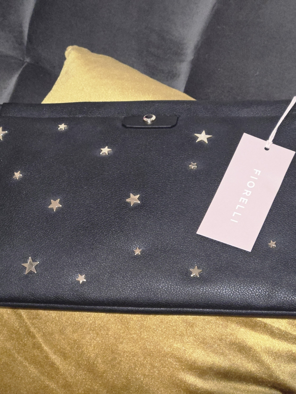 Fiorelli Claudia Star Stud Convertible Crossbody Clutch NWT Rose Gold Lining